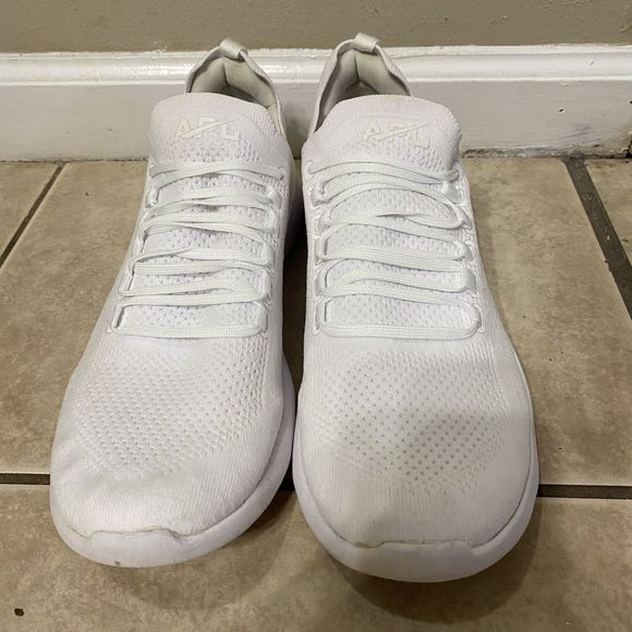 CLEAN APL Techloom Breeze Mens 13 White Lace Up Running Athletic Shoes Sneaker - Picture 2 of 9